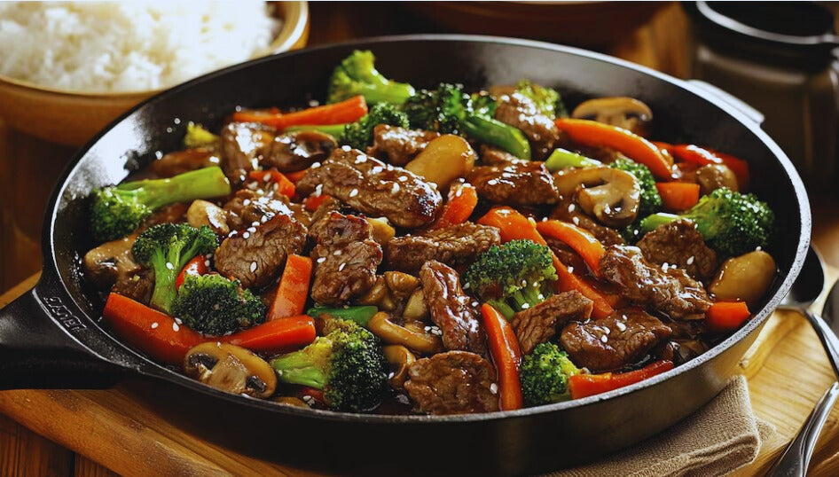 Beef stir-fry with vegetables - Salteado de res con verduras